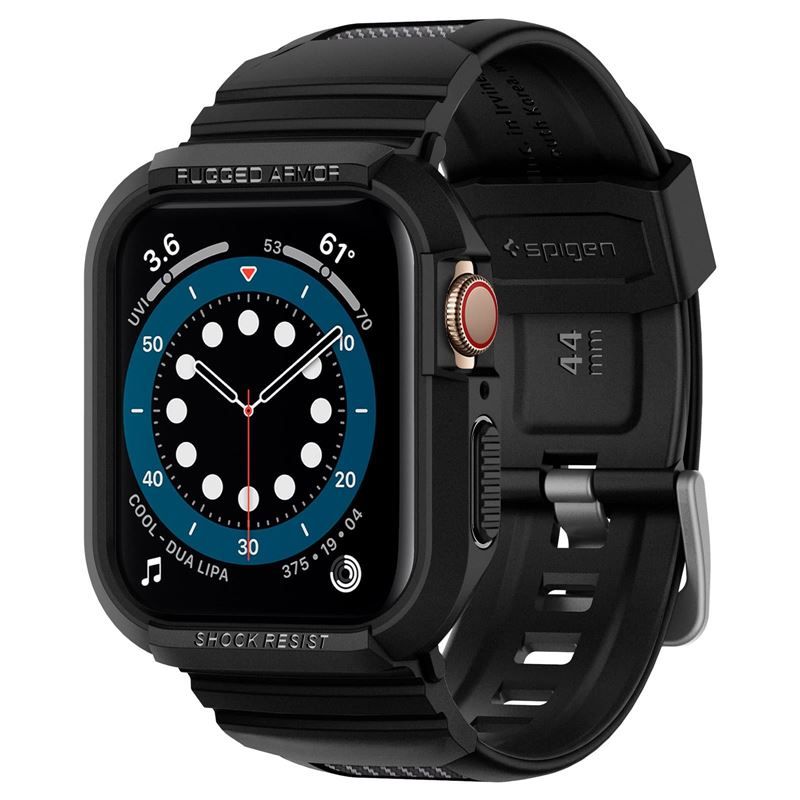 Spigen Rugged Armor Pro, black - Apple Watch 8/7 (45mm)/SE 2022/6/SE/5/4 (44mm)