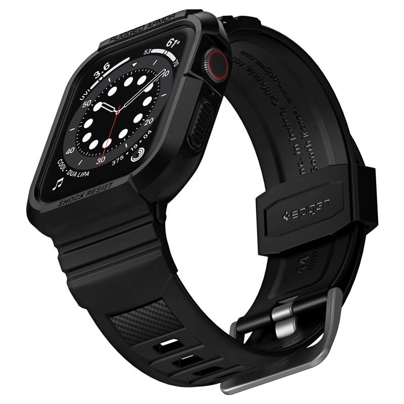 Spigen Rugged Armor Pro, black - Apple Watch 8/7 (45mm)/SE 2022/6/SE/5/4 (44mm)