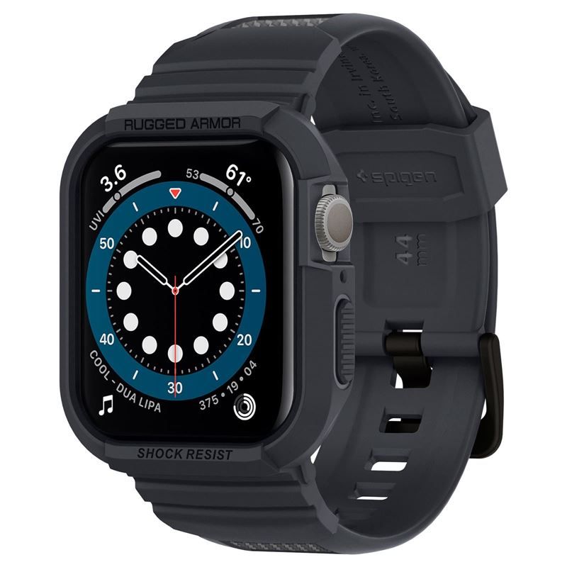 Spigen Rugged Armor Pro, gray - Apple Watch 8/7 (45mm)/SE 2022/6/SE/5/4 (44mm)