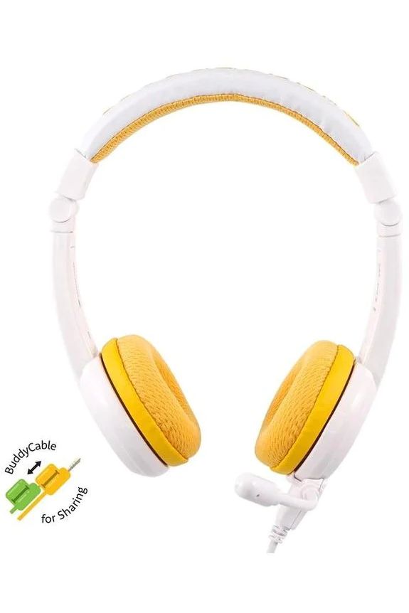 BuddyPhones School+ Wireless Bluetooth Headset for Kids Yellow