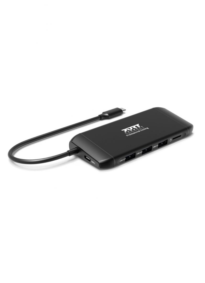 Port Designs USB-C 1X4K Travel Docking Station Black