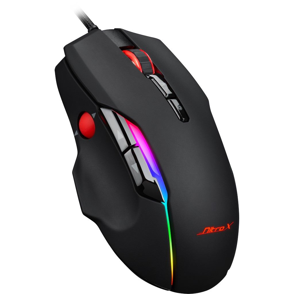 Inter-Tech Nitrox GT-200 RGB Gaming mouse Black