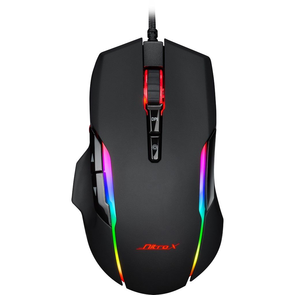 Inter-Tech Nitrox GT-200 RGB Gaming mouse Black