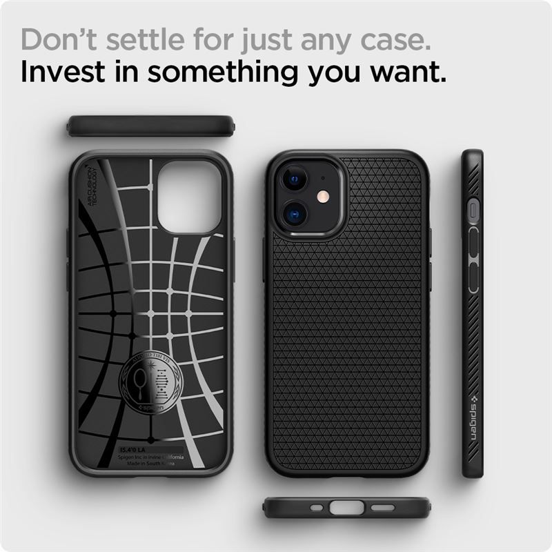 Spigen Liquid Air, black - iPhone 12 mini