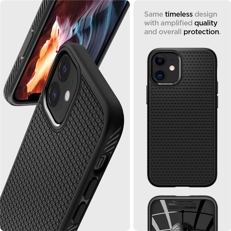 Spigen Liquid Air, black - iPhone 12 mini