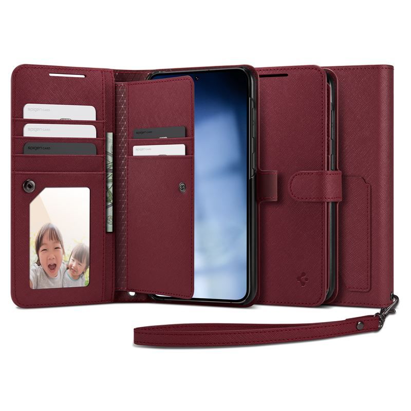 Spigen Wallet S Plus, burgundy - Samsung Galaxy S23+