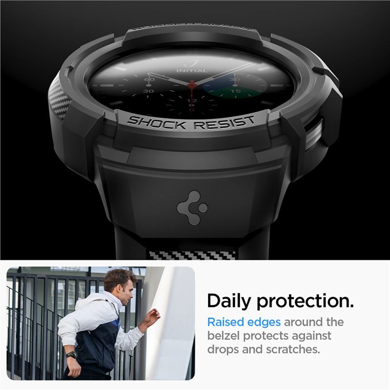 Spigen Rugged Armor Pro, black - Samsung Galaxy Watch5 Pro 45mm