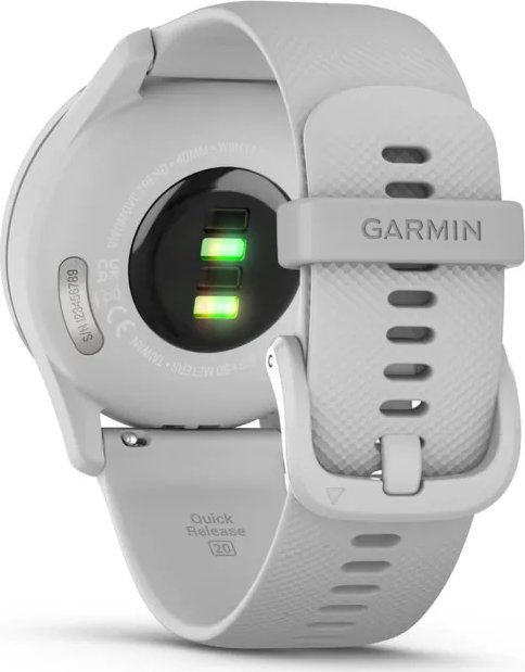 Garmin Vivomove Trend Silver Stainless Steel Bezel with Mist Gray Case and Silicone Band