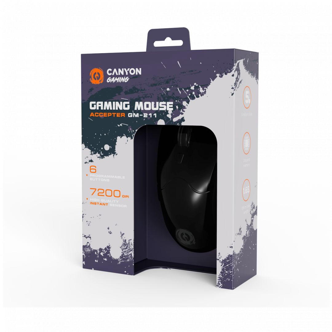 Canyon CND-SGM211 Gaming mouse Black