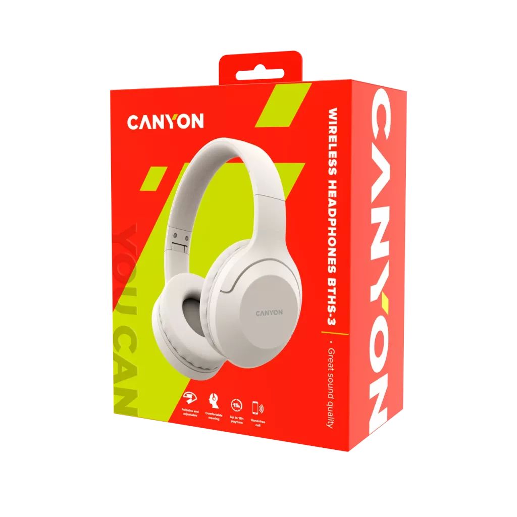 Canyon CNS-CBTHS3BE Bluetooth Headset Beige