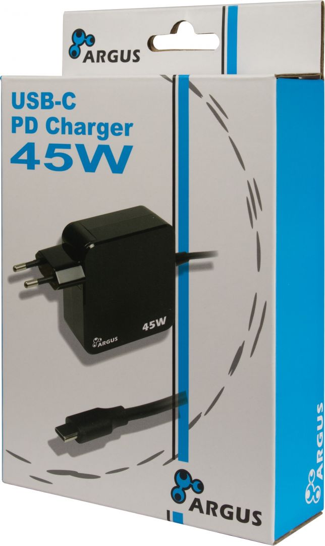 Inter-Tech Argus PD-2045 USB-C 45W PD Charger Black