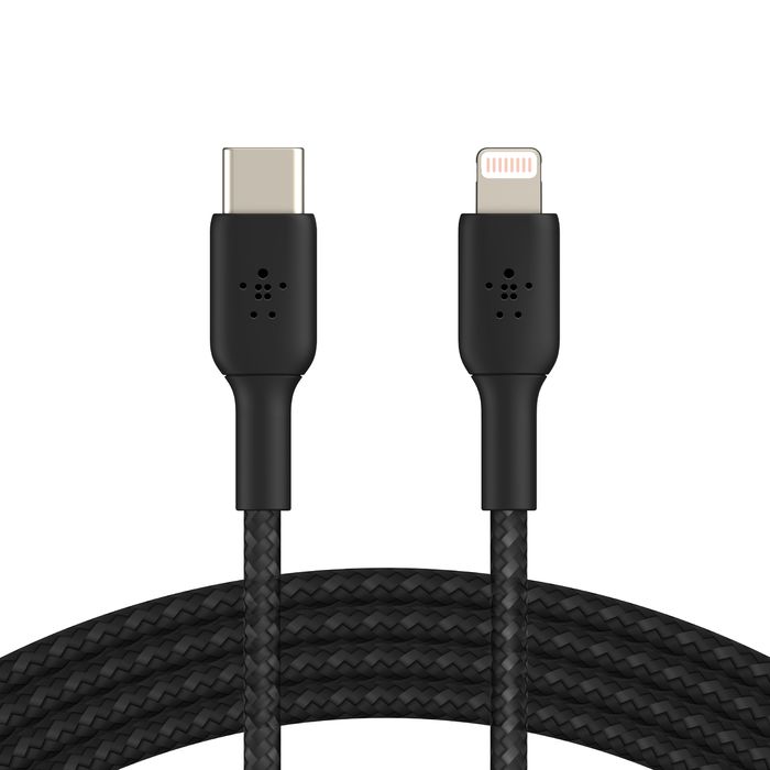 Belkin BoostCharge Braided USB-C to Lightning Cable 1m Black