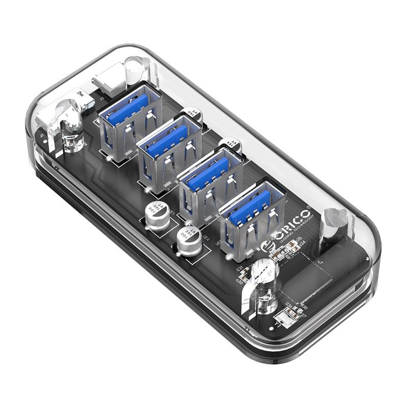 Orico F4U-U3-CR-BP 4-portos USB3.0 HUB Transparent