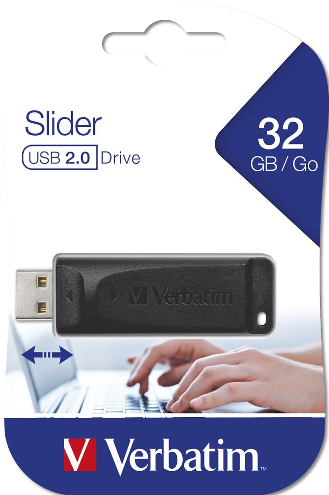 Verbatim 32GB Slider USB2.0 Black