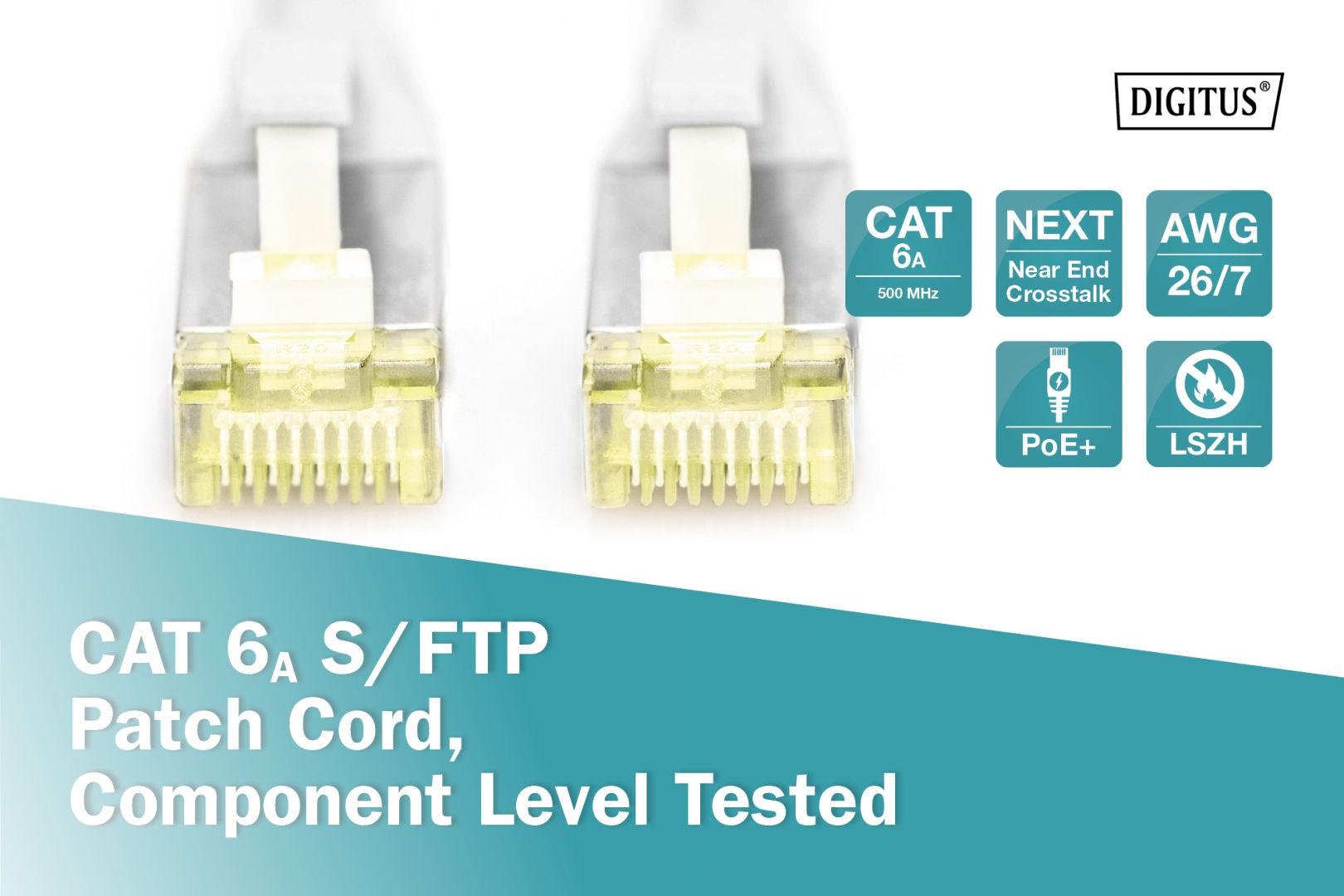 Digitus CAT6A S-FTP Patch Cable 7m Grey