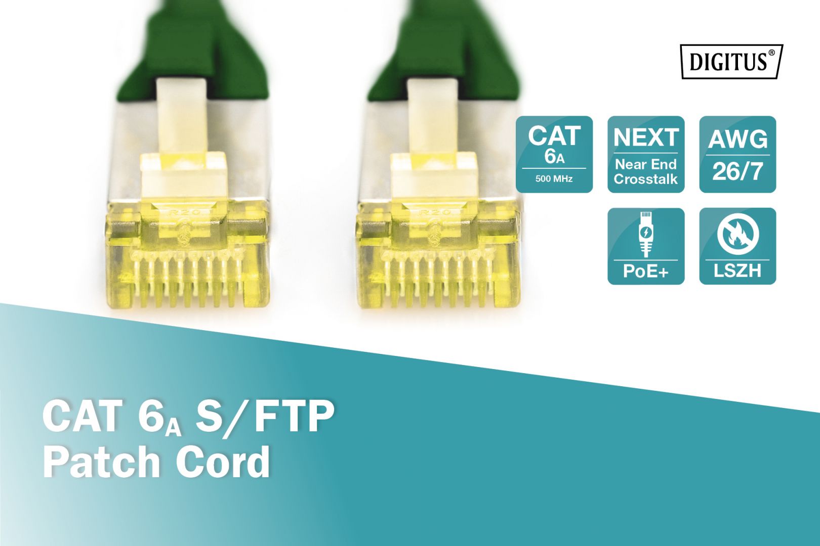 Digitus CAT6A S-FTP Patch Cable 20m Green