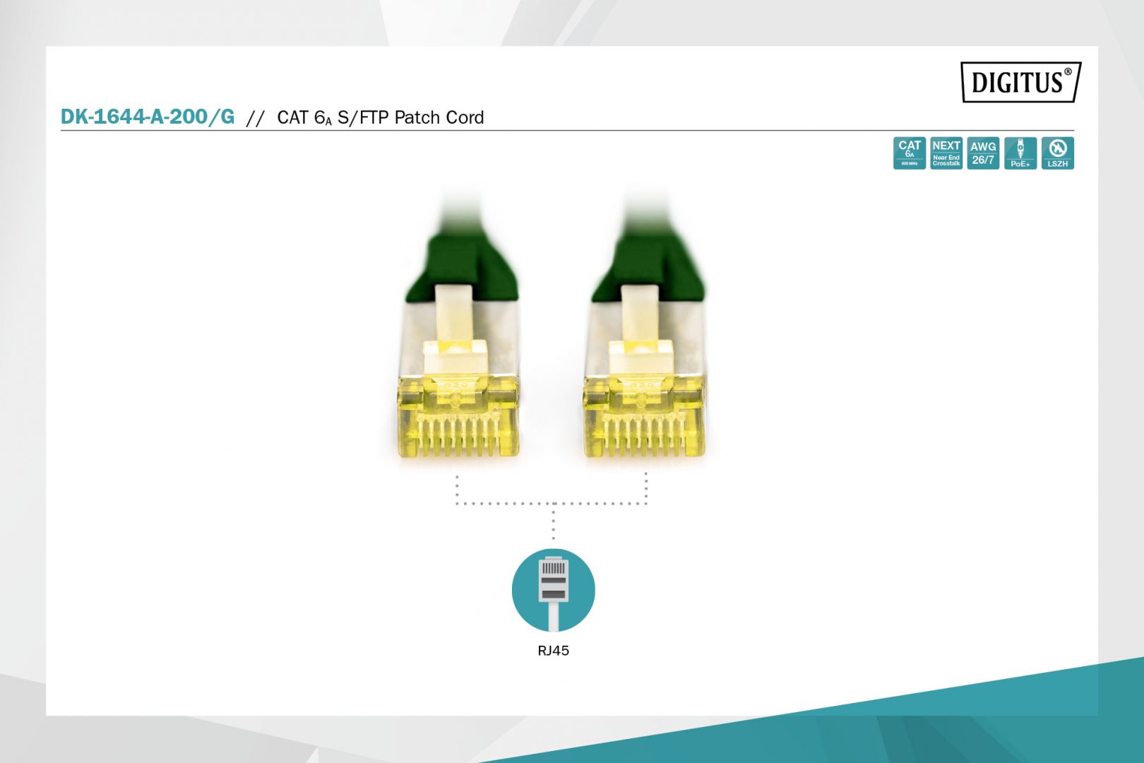 Digitus CAT6A S-FTP Patch Cable 20m Green