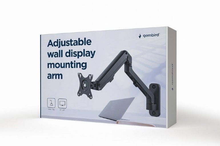 Gembird MA-WA1-02 Adjustable Wall Display Mounting Arm 27” Black