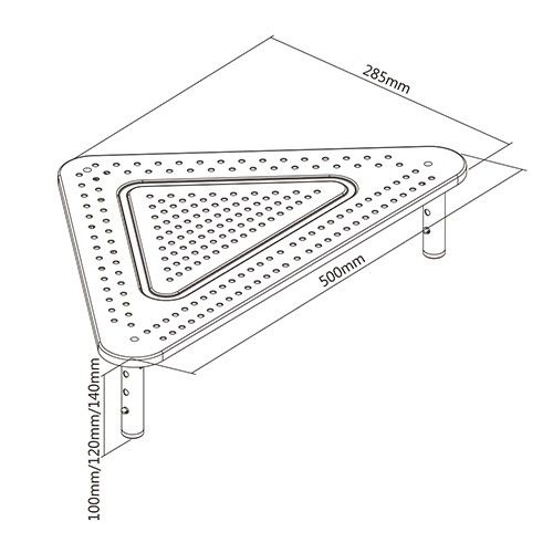 Gembird MS-TABLE-02 Adjustable Triangle Monitor Stand Black