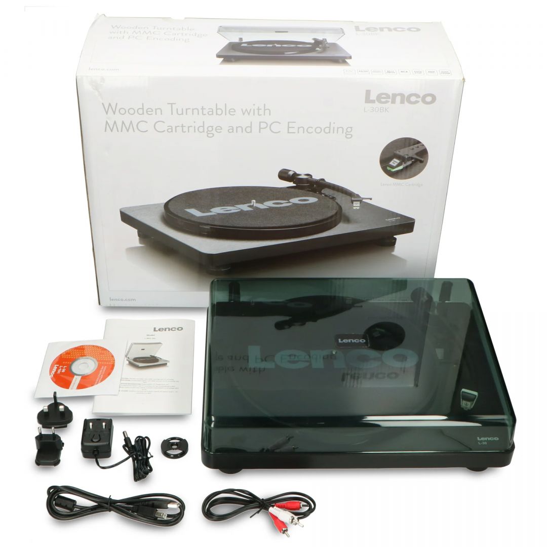 Lenco L-30 lemezlejátszó Black