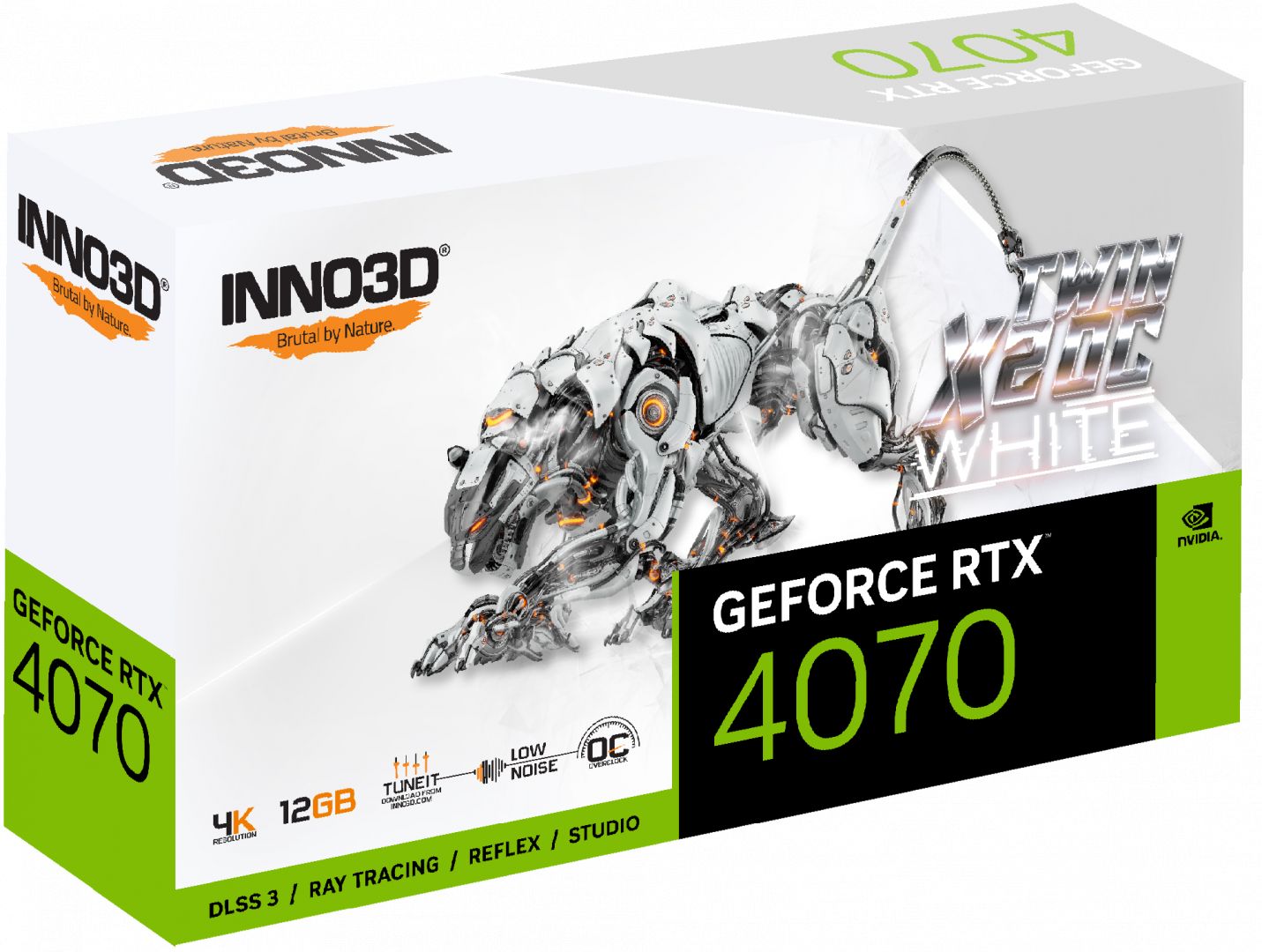 Inno3D Geforce RTX 4070 12GB GDDR6X TWIN X2 OC White