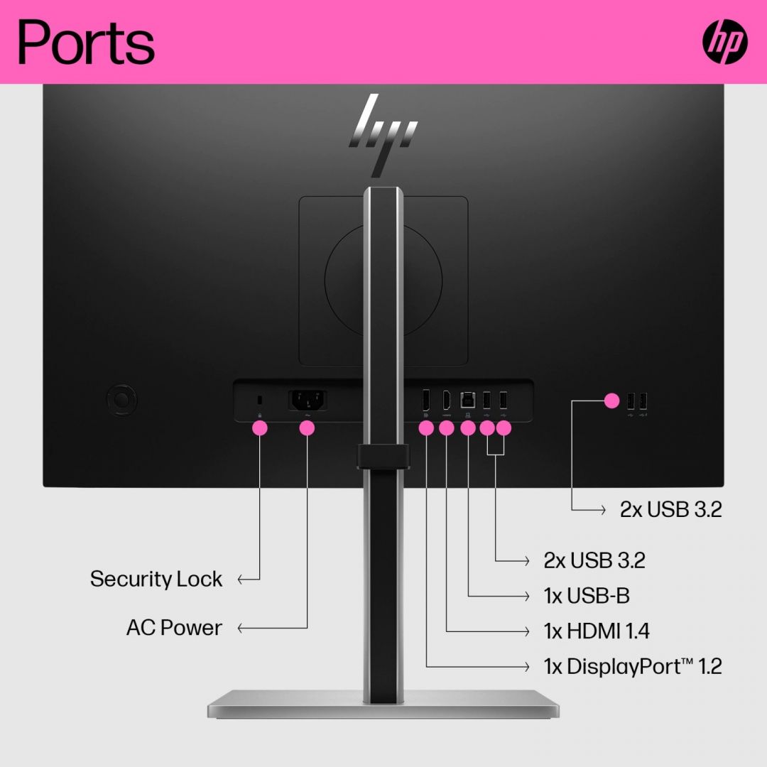 HP 23,8" E24t G5 IPS LED