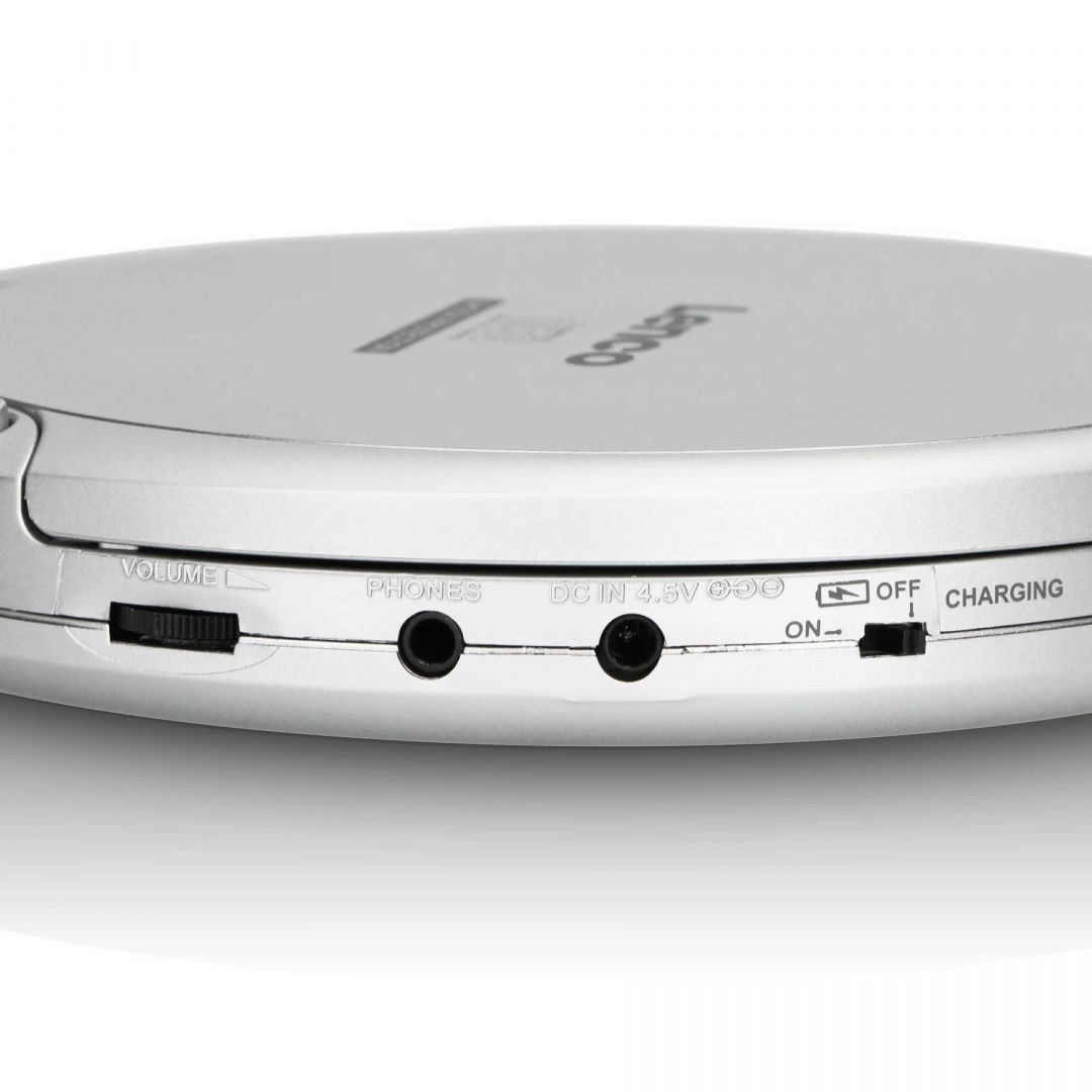 Lenco CD-201SI - Portable CD-Player with Anti-shock Silver