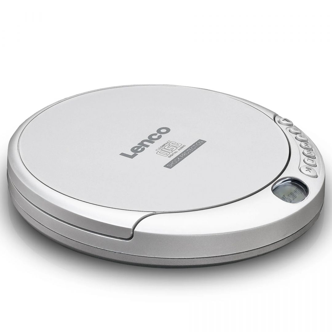 Lenco CD-201SI - Portable CD-Player with Anti-shock Silver