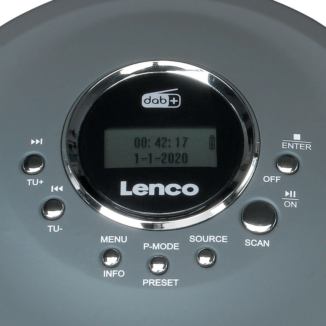 Lenco CD-400GY Portable CD/ MP3 Player for CD, CD-R, CD-RW Grey