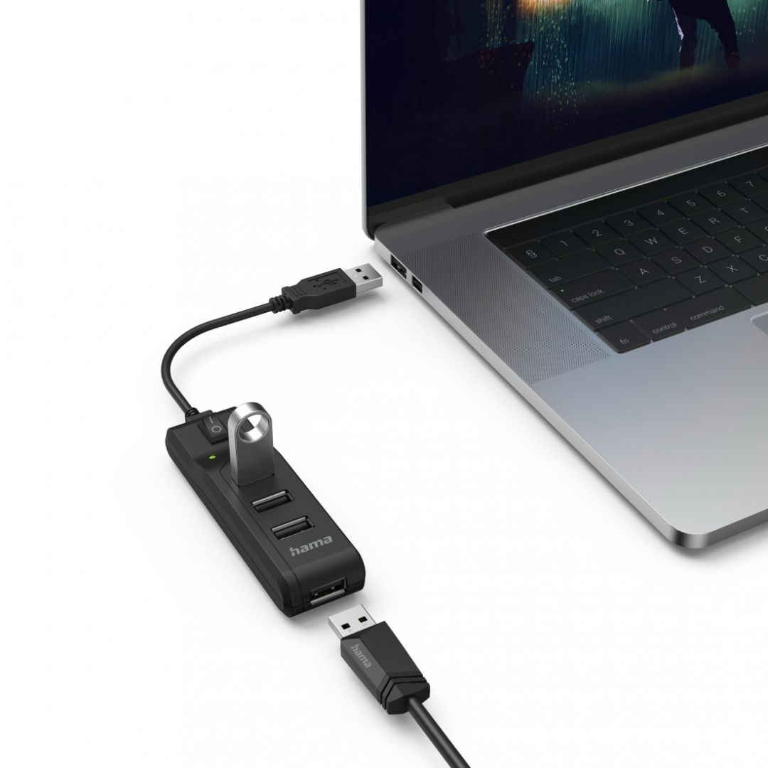 Hama Buspowered USB2.0 HUB Black