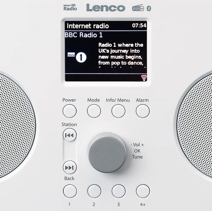 Lenco PIR-645WH  Internet, DAB, FM RADIO, Bluetooth White