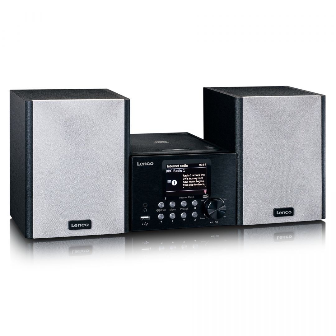 Lenco MC-250BK Mikro set with smart radio, CD/USB player, internet, DAB+, Bluetooth Black