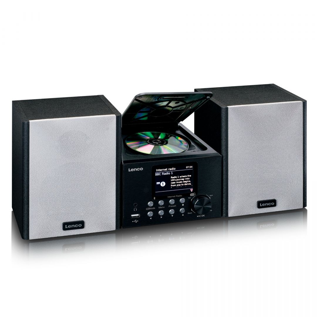 Lenco MC-250BK Mikro set with smart radio, CD/USB player, internet, DAB+, Bluetooth Black