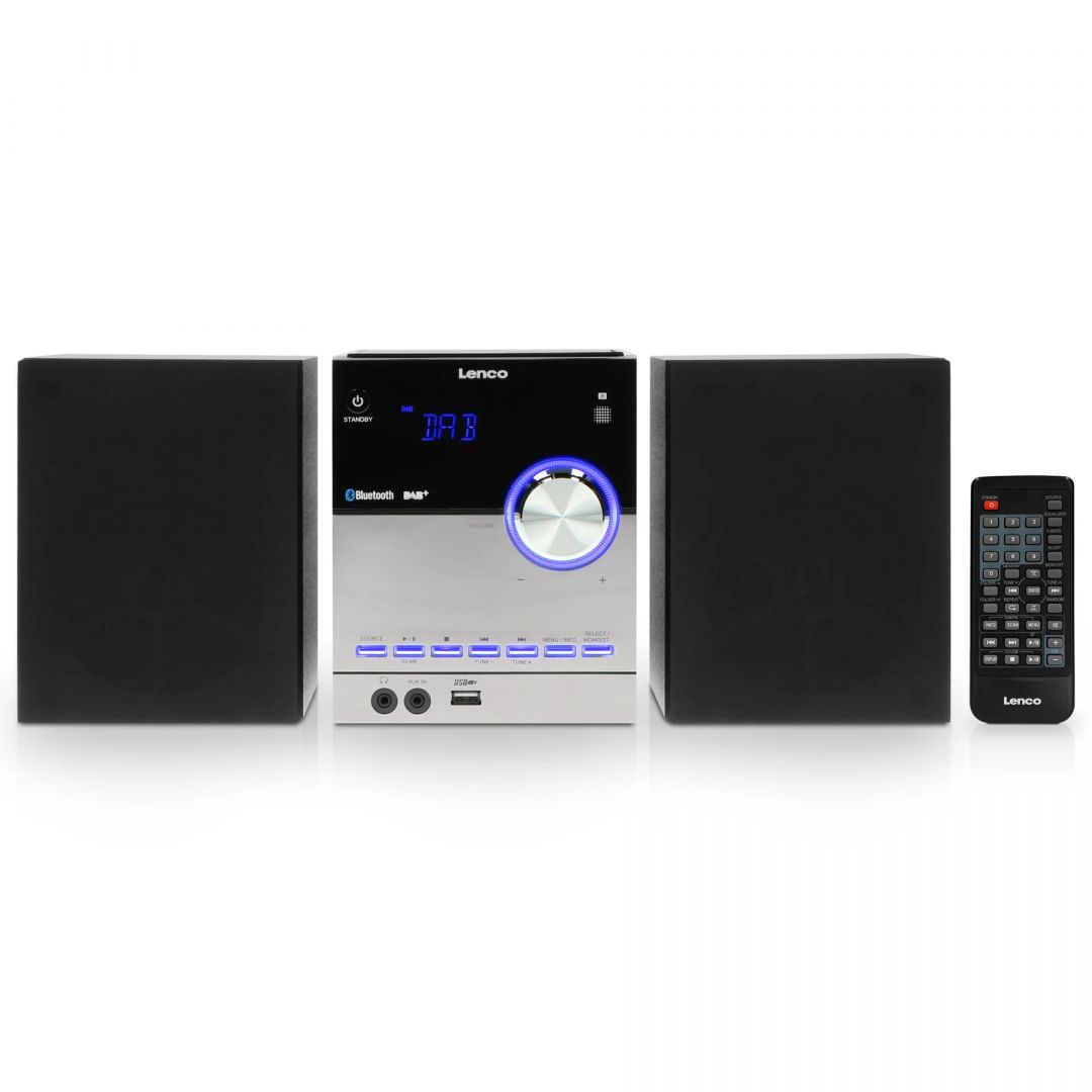 Lenco MC-150 Stereo with DAB+ FM, CD, Bluetooth & USB player Black