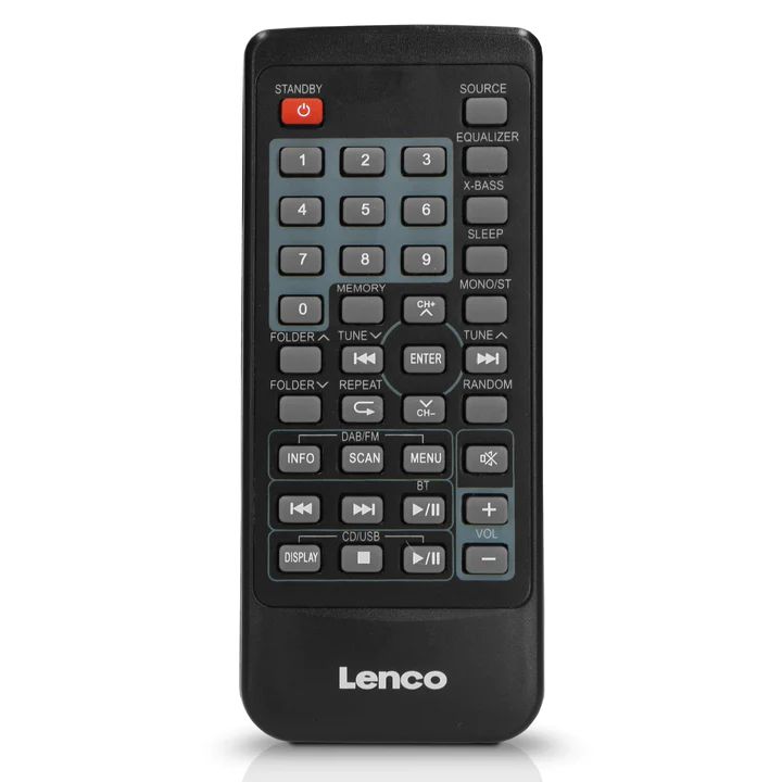 Lenco MC-150 Stereo with DAB+ FM, CD, Bluetooth & USB player Black