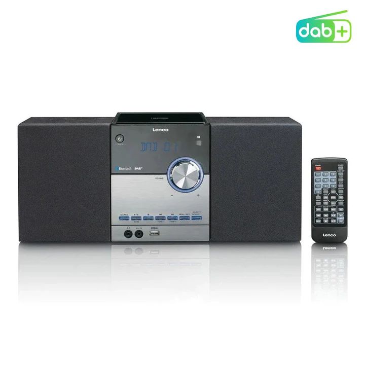 Lenco MC-150 Stereo with DAB+ FM, CD, Bluetooth & USB player Black