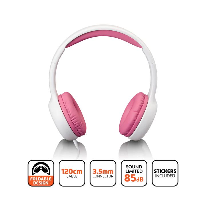 Lenco HP-010PK Headphone for Kids Pink