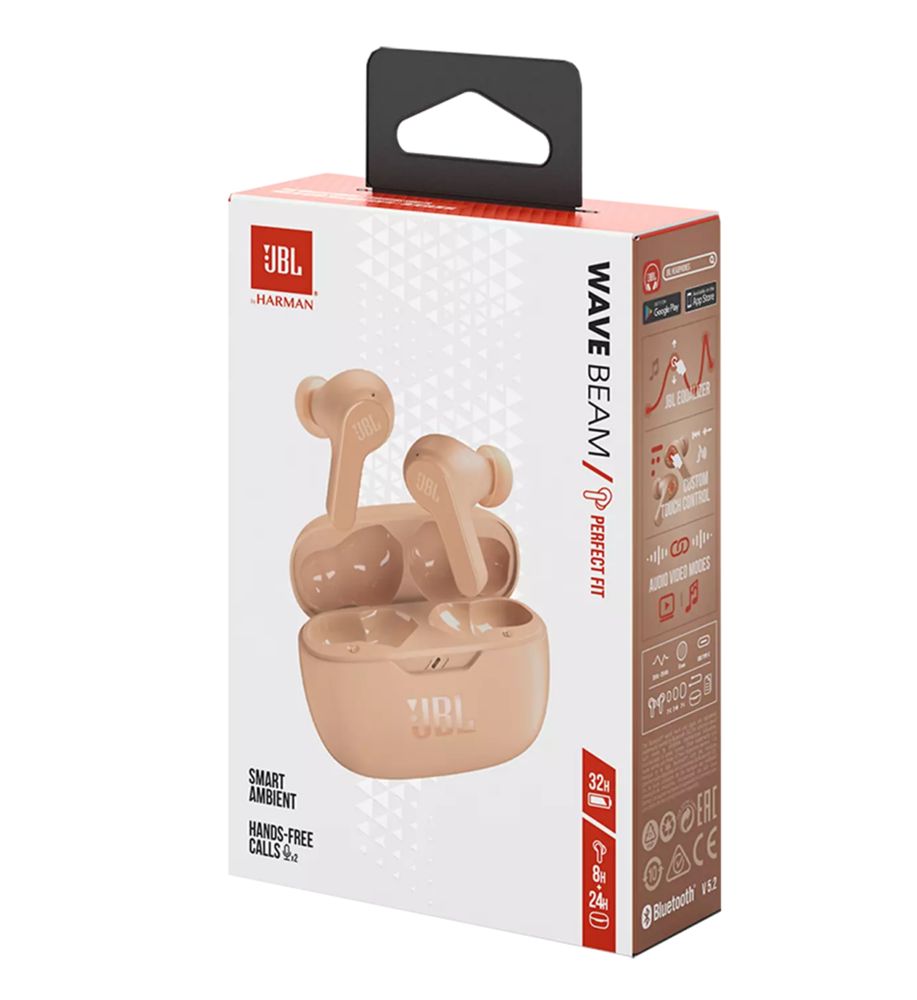 JBL Wave Beam Wireless Bluetooth Headset Beige