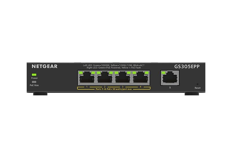 Netgear GS305EPP 5 Port High Power PoE+ Gigabit Ethernet Plus Switch