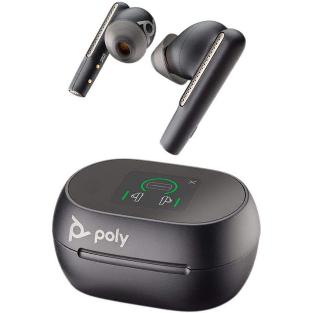 Poly Plantronics Voyager Free 60+ UC Bluetooth Headset + BT700 Adapter Black