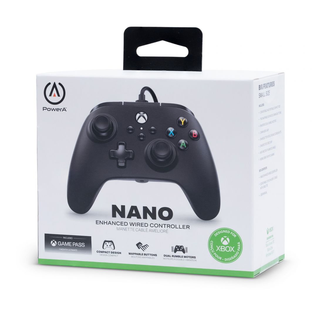 PowerA Nano Enhanced USB Gamepad for Xbox Series X|S Black