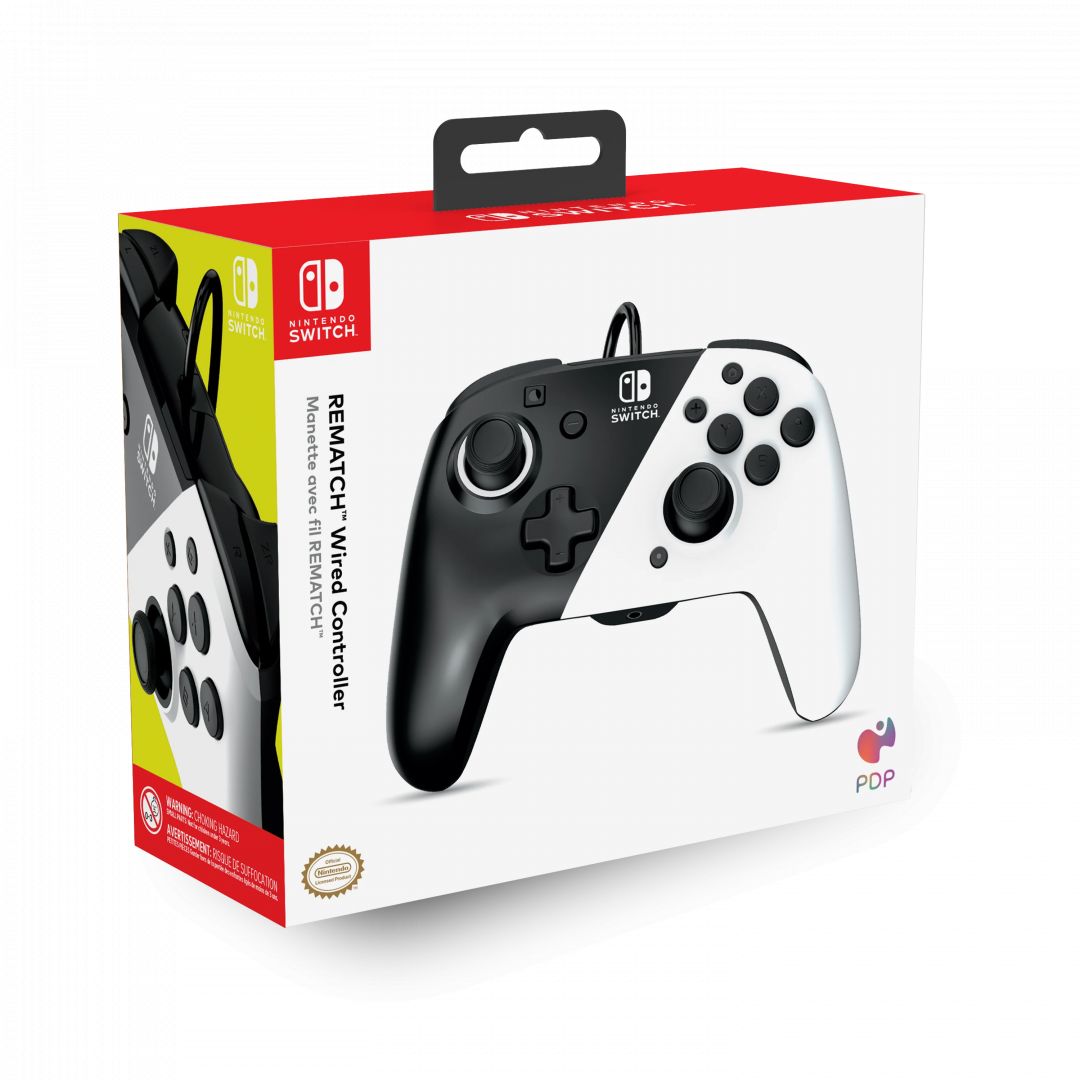 PDP Nintendo Switch OLED USB Gamepad Black/White