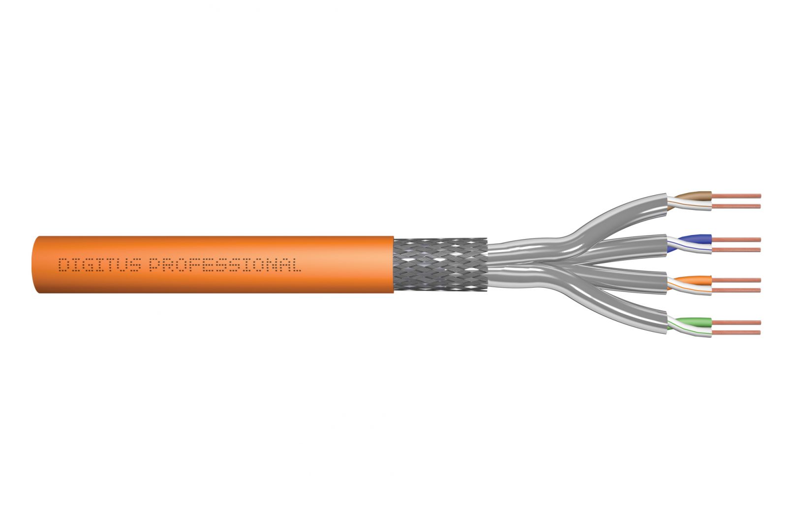 Digitus CAT7 S-FTP Installation cable 25m Orange