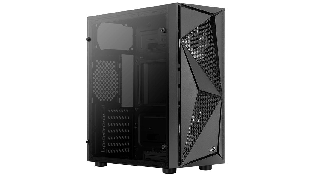 Aerocool Glider Cosmo Tempered Glass Black