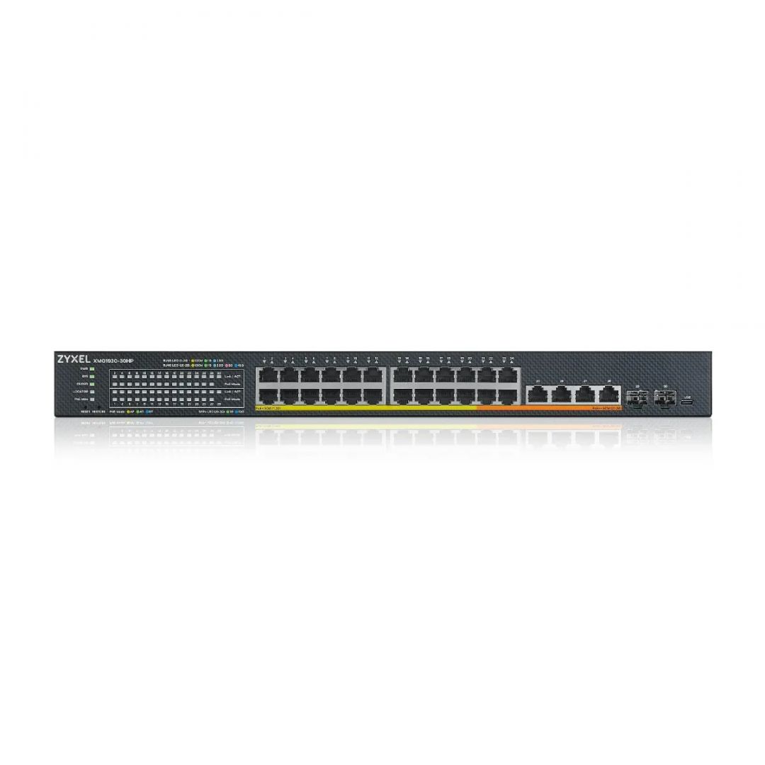 ZyXEL XMG1930-30HP 24-Port 2.5G Multi-Gig PoE++/PoE+ Lite-L3 Smart Managed Switch 700W with 6-port 10G Uplink (4 Copper/2 SFP+)