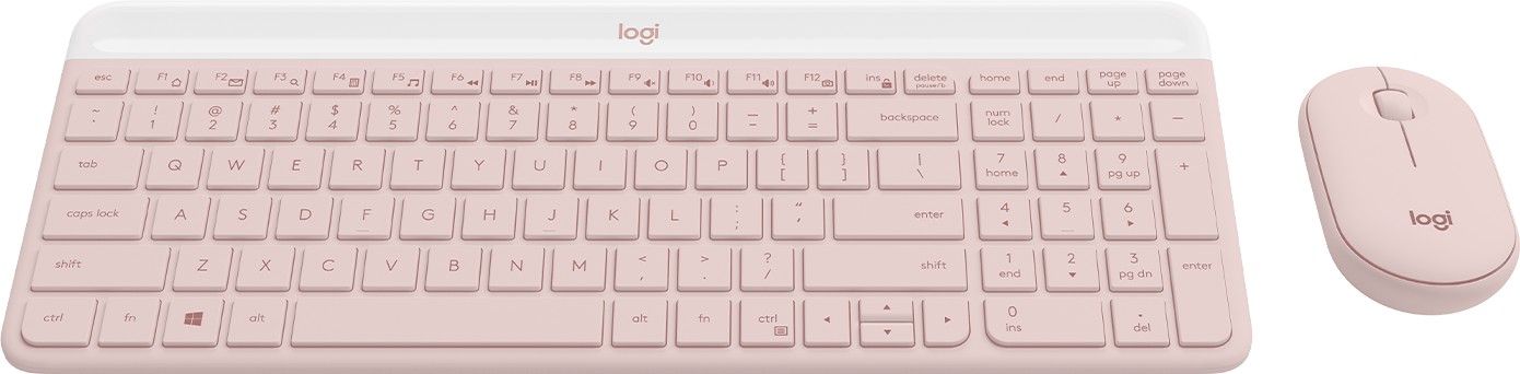 Logitech MK470 Slim Wireless Keyboard and Mouse Combo Rose US