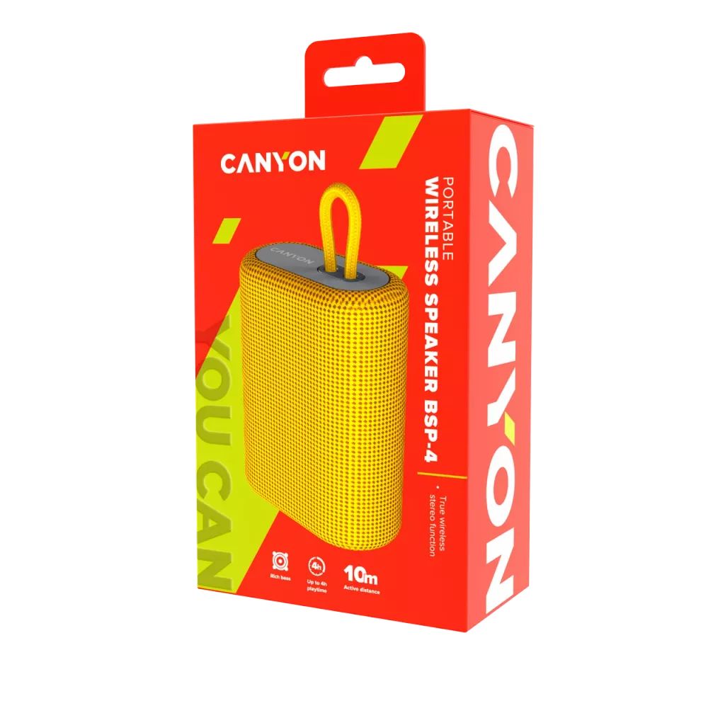 Canyon BSP-4 Bluetooth Wireless Speaker Yellow