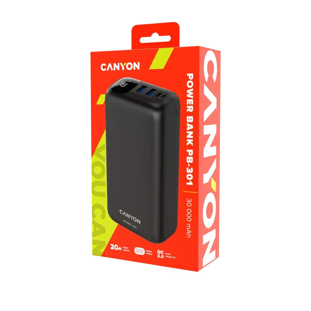 Canyon CNE-CPB301B 30000mAh Powerbank Black