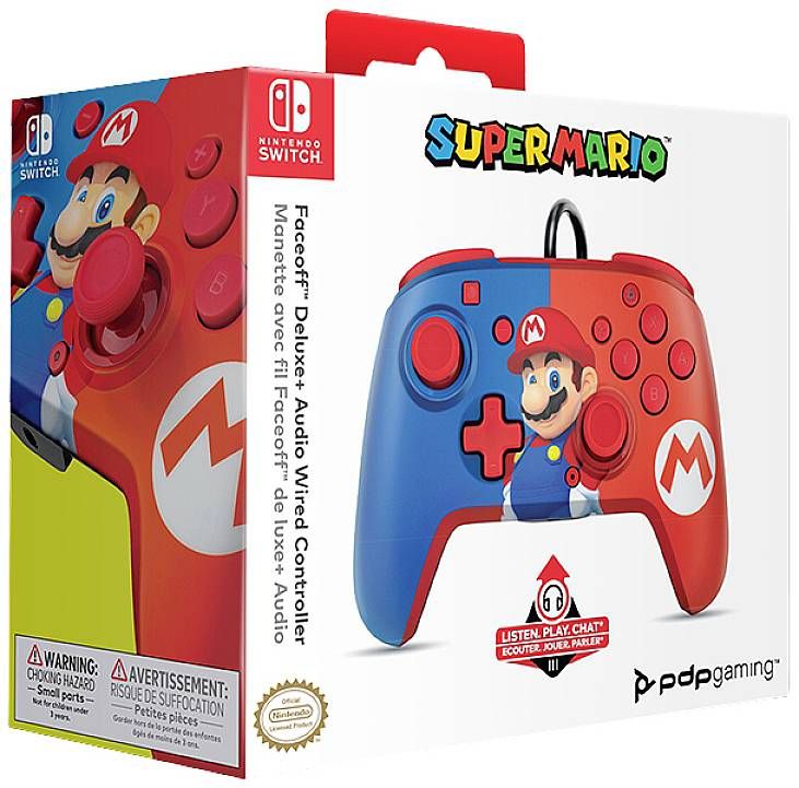 PDP Nintendo Switch Mario Rematch USB Gamepad Red/Blue