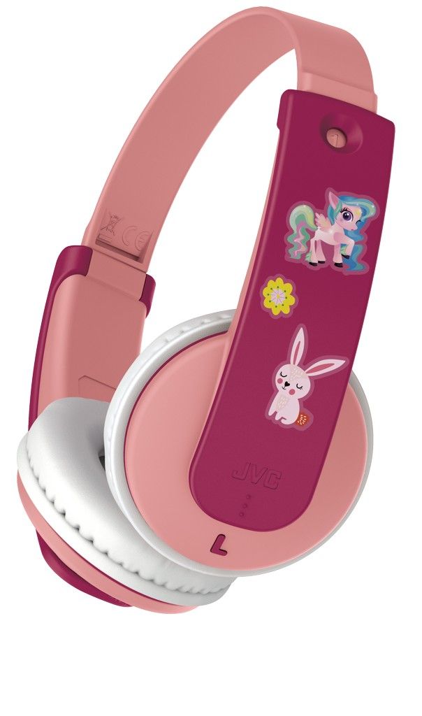 JVC HA-KD10W-P Wireless Bluetooth Headphones for Kids Pink